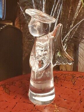 Vintage Toscany Collection 25% Lead Crystal Angel Figurine - Made In Japan: 7"
